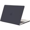 TECOOL Cover per MacBook Pro 13 Pollici 2016-2022 (M2 M1 A2338/A2289/A2251/A2159/A1989/A1706/A1708), Custodia Rigida Protettiva Sottile in Plastica Superficie Opaca, Grigio-Nero