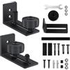 Wilktop Set di 2 Guide a Pavimento Regolabili per Porte Scorrevoli - 8 in 1 Con Rulli e Viti