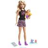 Barbie -Skipper Babysitters Bambola Bionda, Bebè e 4 Accessori, Giocattolo per Bambini 3+ Anni, GRP13