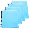 TUKA-i-AKUT 4pz A4 PP Portalistino con Rilegatura Anelli, Buste Trasparenti, Per Presentazione e Archiviazione di Documenti, Libro di Presentazione, per Ufficio Casa Scuola. Blu TKD8029 Blue
