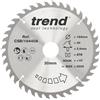 Trend Lama per sega CraftPro Trimming Crosscut TCT, 184 mm x 40 denti x 30 mm alesaggio, punta in carburo di tungsteno, CSB/18440A