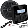 Boss Marine MGR450B Stereo nautico quadrato con Cavo Usb/Aux MUSB35 antenna MRANT12 e casse MR6B
