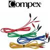 Compex set di 4 cavi a filo 6p pin per Energy-Body-Fitness e Bodyfit art. 601150