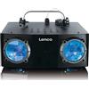 Lenco LFM-110 Dual Matrix RGB luce per feste - con macchina per nebbia - programmi di illuminazione integrati - capacità 1 litro per liquido nebbia - timer - nero