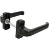 Amig - Set di 2 Maniglie a Rosetta per Porte - Mod. EPSILON - 132 x 70 mm - Quadrato 8 mm - Design Elegante e Semplice - Impugnatura Ergonomica della Maniglia - Alluminio Nero