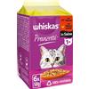 Whiskas Pranzetti Cat Busta Multipack 6x50G MANZO POLLO E PISELLI
