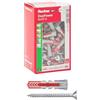 Fischer 50x Tasselli con Vite DuoPower 8 x 40 mm, per Muro pieno, Mattone Forato, Cartongesso, 537647