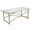 Flash Furniture Tavolino, trasparente/oro opaco, 120 cm (larghezza) x 59,7 cm (profondità) x 47 cm (altezza)