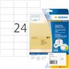 HERMA Special - Permanent selbstklebende, Matte Folienetiketten - durchsichtig - 70 x 37 mm 600 Etikett(en) (25 Bogen x 24)