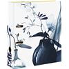 Clairefontaine 115935C - Raccoglitore a leva di cartone motivo floreale dipinto all'inchiostro blu - dorso 70mm - A4 maxi - Carta finitura satinata - Home Office - Collezione Inkebana