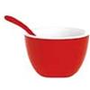 Zak Designs 'zakdesigns 1647 M882 Duo con Cucchiaio, Melamina, Rosso/Bianco, 10 x 10 x 7.5 cm