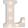 ootb Out of the Blue Lettera L in Legno illuminabile con 6 LED, 16 x 3 cm, moderna, decorazione d'interni, regali e occasioni speciali