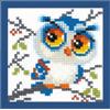 Riolis 1784 - Schema punto croce contato, motivo gufo, in cotone, multicolore, 10 cm