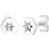 Elli Donna 925 Argento Rotonda bianco Cristallo