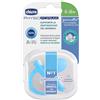 Chicco PhysioForma Gommotto Ciuccio Silicone Azzurro 6-16 Mesi Confezione 1 Pezzo