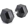 Diamond Professional Manubrio esagonale gommato diamond da 22,5 kg