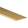 Cezar W - Listello in alluminio Lppos C23 100 per porta, listello di copertura/soglia, larghezza piana, ovale, foro 80 mm, oro