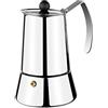 MONIX Eterna | Caffettiera italiana 4 Tazze, Acciaio Inox | Colore, Adatta a tutti i tipi di piani cottura, induzione inclusa