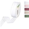 Halbach Seidenbänder Nastro in pizzo larghezza: 30 mm. Lunghezza: 15 m, merletto in rotolo, nastro per matrimonio cucito o decorazione da tavolo, tessuto in pizzo per fai da te, colore: bianco