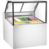 Risto Modello: 110520060032783,Banco vetrina gelati vetri dritti bianco 10 gusti refrigerazione ventilata 140,8x85x130h cm -12-22 °C