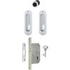 Hoppe 3948382 porta scorrevole Conchiglia Set 4930 - con castello, ovale Ros. BB, colore cromo SAT