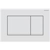 Geberit Placca Geberit Sigma20 Square Bianco Verniciato Opaco / Bianco Doppio Tasto (ex Sigma30) | 115.883.01.1 Bianco
