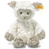 Steiff Peluche Agnello Lita, dolce animale di stoffa, occhi in plastica, per bambini e bambine, Friends, pupazzo di 20 cm, bianco, 073946