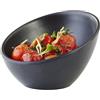 APS Zen coppetta obliqua melamina nera effetto gres Ø cm 10x7h