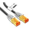 mumbi 23532 Cat.7 S/FTP Cavo di Rete Grezzo LAN Ethernet Patch con connettori RJ-45 2.00m, Nero (1x)