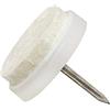 Adsamm® / 32 x feltrini con chiodo / bianchi / Ø 20 mm / tondi / scivoli in plastica con chiodo e base in feltro / piedini protettivi per mobili Adsamm® Quality