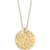 Elli Collana da donna a forma di cerchio martellato in argento sterling 925, 60, Metallo preciso