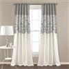 Lush Decor Estate Garden Set di Tende oscuranti con Stampa per Soggiorno, Sala da Pranzo, Camera da Letto (Coppia), Poliestere, Grigio, W 52 x L 84 (2 Panels)
