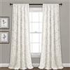 Lush Decor, Set di tende a pannello per finestra con volant bianchi per soggiorno, sala da pranzo, camera da letto (coppia), 213,4 x 54, 2 pezzi