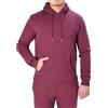 M17 Mens Pullover Hoodie Casual Hooded Sweatshirt Hoody Top Jumper Classic Plain Jacket Long Sleeve with Pocket (XL, Burgundy Red, Uomo