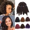 S-noilite 3Pcs Estensione dei capelli ricci Treccia di capelli Kinky Crochet Kinky Twist Hair Extensions 11,120g - Marrone scuro