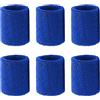 Drwosm 6 Pezzi Polsino Sportivo, Polsini Sportivi in Cotone Braccialetti Sportivi per Bambini Polsino Fpolsini Sportivi Traspirante Sudore Assorbente Fasce da Polso per Sport, Basket, Ginnastica (Blu)