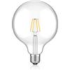 ledscom.de Lampadina LED E27, G125, bianco caldo (2700 K), 7,5 W, 838lm
