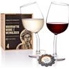 Vi(n)oletta Wankelmut Two46 Vi(n)oletta Wankelmut Krumme Weingläser Set (4 Stück) - Bicchiere da Vino Divertente Piegato a Mano in DE - Divertenti Bicchieri da Vino COME Regali di Vino per Donne & Uomini..