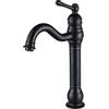 FWZZQ Rubinetto da bagno nero retrò, rubinetto per lavabo alto 360°, girevole a 360°, monocomando, miscelatore nostalgico, in ottone per bagno