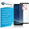 Slabo Premium Full Cover Pellicola Protettiva in Vetro Temperato per Samsung Galaxy S8 Pellicola Protettiva Schermo Tempered Glass Crystal Clear - Graffi Fino a 9H - Cornice Nero