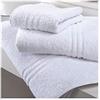 fashion home Pagano SET ASCIUGAMANI BAGNO 3 PEZZI ASCIUGAMANO VISO E OSPITE TELO DOCCIA IN PURO COTONE BIANCO HOTEL B & B