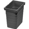 NINKA Pattumiera 8 litri con maniglie, cestino per rifiuti in plastica, grigio scuro