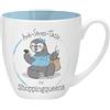 Gruss & Co 45521 - Tazza anti-stress per amanti dello shopping, 45 cl, idea regalo, in porcellana New Bone Cina, 9,5 cm, colore: blu