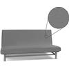 BIANCALUNA - Copristruttura Elastico Genius Senza braccioli Anti Macchia - 3 posti Copridivano da 170 a 220 cm Made in Italy - Sassi