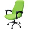 Highdi Coprisedia Ufficio Elasticizzato, Tinta Unita Coprisedie Gaming Universale Coprisedia Girevole Coprisedie Computer Fodere Coprisedie, Coprisedile per Sedia da Ufficio (Verde,L)