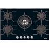 Miele Piano cottura a gas KM 3034-1 G finitura vetro nero da 80 cm