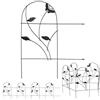 Relaxdays Recinzione da Giardino, Set 5 Pareti per Cortile, Recinto Decorativo, Metallo, Design Antico, 46x250 cm, Nero