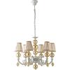 OUTLET LAMPADARIO ORFEO BIANCO 6XE14 74X68CM