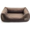 BOUTIQUE ZOO Esclusiva cuccia per cani | Lettino per cani con cuscino | Divano per cani di piccola taglia | Grande: S - 63 x 55 x 19 cm | Colore: velluto marrone