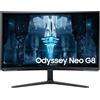 Samsung Monitor Gaming Odyssey Neo G8 (S32BG850), Curvo (1000R), 32'', 3840x2160 (UHD 4K), Mini-LED, HDR10+, VA, 240 Hz, 1 ms, Freesync Premium Pro, HDMI, USB, Display Port, Ingresso Audio, HAS, Pivot